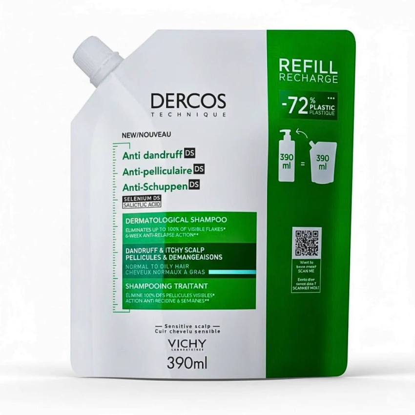 DERCOS RECHARGE GRAS 390ML